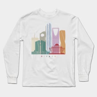 Riyadh V2 skyline poster Long Sleeve T-Shirt